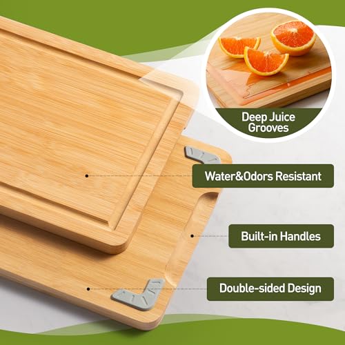 Bamboo Cutting Board Set Non Slip Feet Over Sink Kitchen Gadgets Seller 2024 First Apartment Essentials New Home Must Haves Things Stuff Accessories House Warming Decor Housewarming Hostess Host Gifts