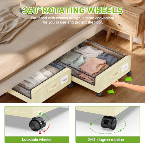 Under Bed Storage with Wheels (4 Count)