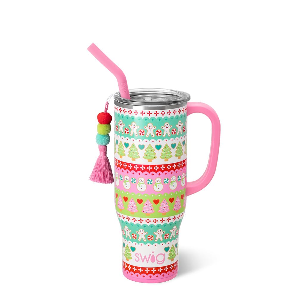 30oz Insulated Mega Mug with Handle & Straw
