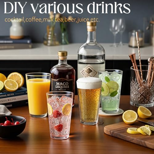 12 Pack Pint Beer Glasses Set Pint Glasses Drinking for Beverages (12 Count)