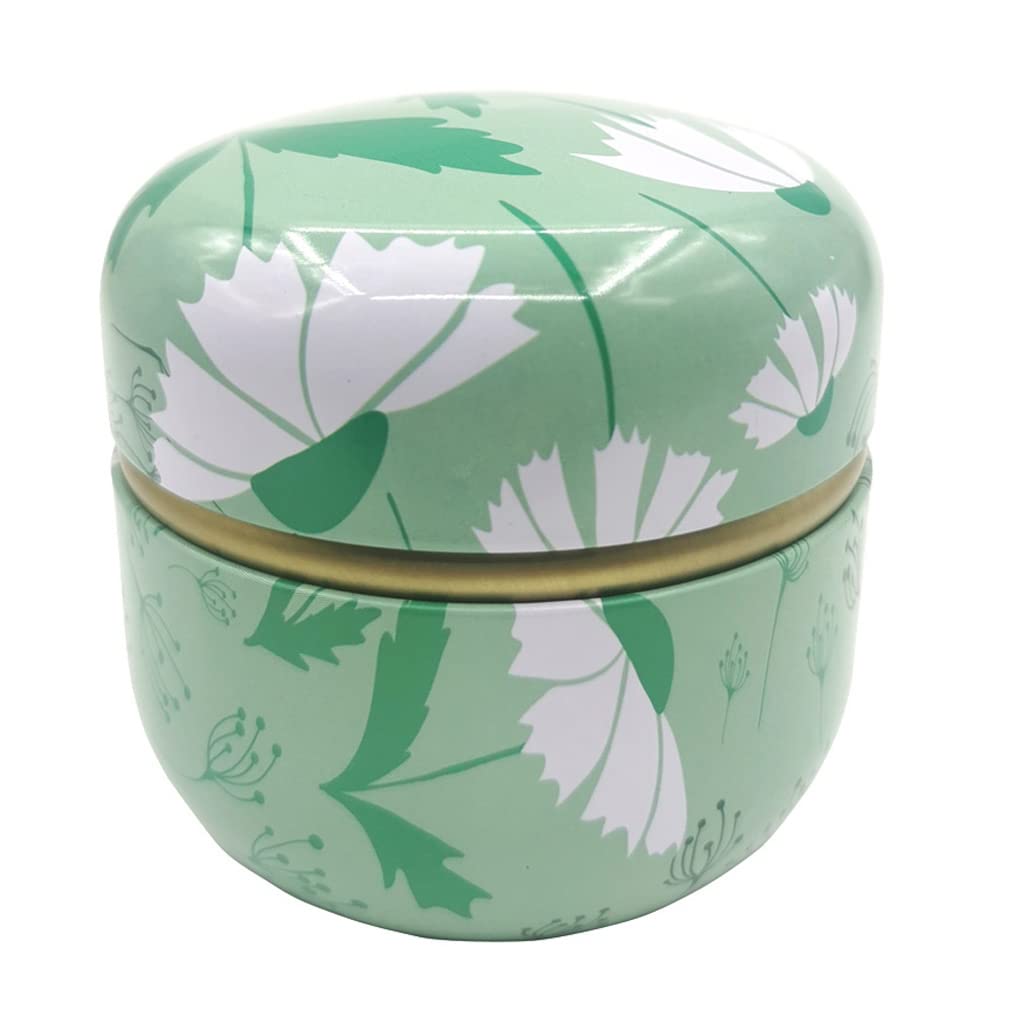 12 Pack Empty Tea Tin Can Candle Containers Loose Tea Tin Box With Lid Sealed Jar Scented Tea Storage Metal Coffee Candy Cans Gift Storage Jewelry Boxes Round Can (12 Count)
