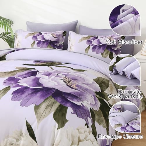 Purple King Size Comforter Set 7 Piece Bed in a Bag
