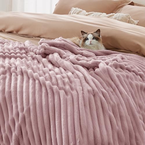 Soft Twin XL Blanket for Bed Dorm Pink 66"x90"
