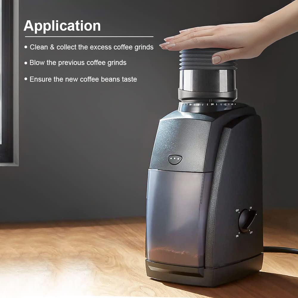 Single Dose Hopper with Silicone Bellow and Aluminum Lid Coffee Grinder Cleaning Accessories Tools