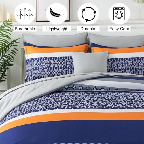 8 Pieces Bed in a Bag Stripe Comforter Set King Size