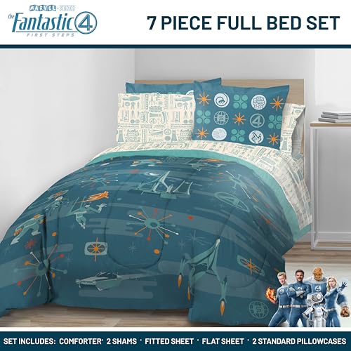 Marvel Fantastic Four Full Size Comforter Set 7 Piece Bedding