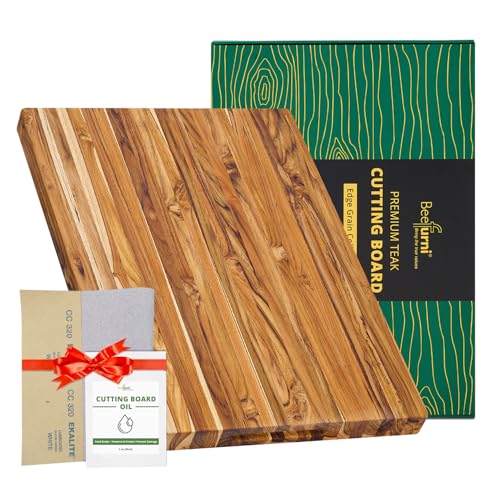 Large Teak Wood Cutting Board with Hand Grip