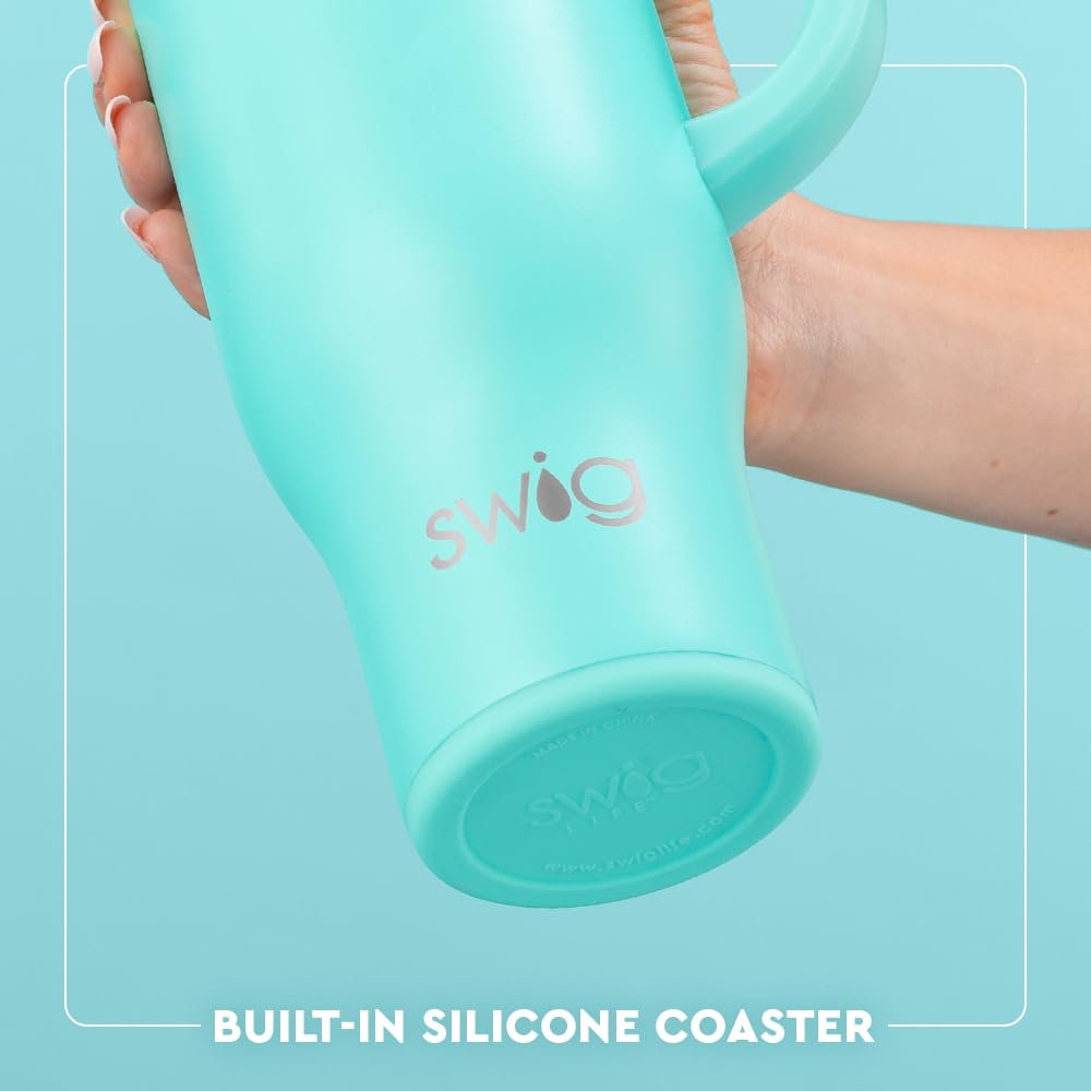 30oz Insulated Mega Mug with Handle & Straw