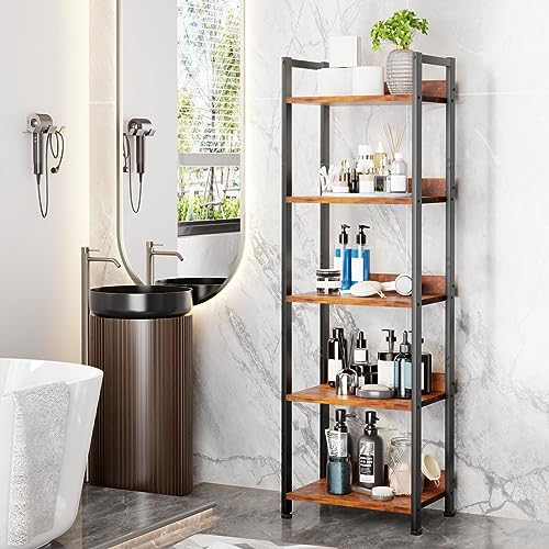 5 Tier Bookshelf with Drawer (5 Count)
