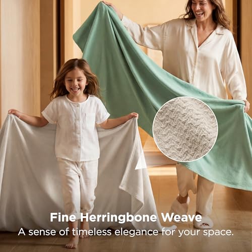 GentleSoft 100% Cotton Blanket Full Size for Bed