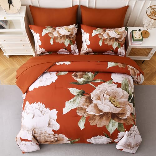 Burnt Orange Comforter Set King Size