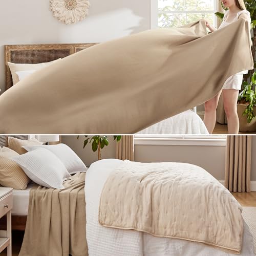 GentleSoft 100% Cotton Blanket King Size for Bed