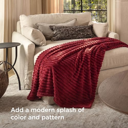 Soft Red Throw Blanket for Couch Decor Gifts 50"x60"