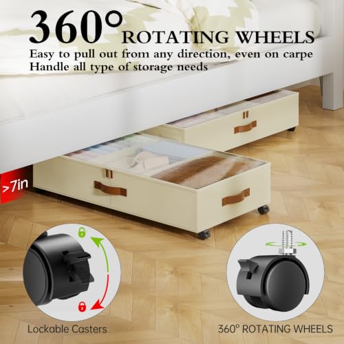 Under Bed Storage with Wheels (4 Count)