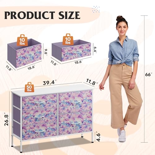 5 Drawer Fabric Dresser for Bedroom