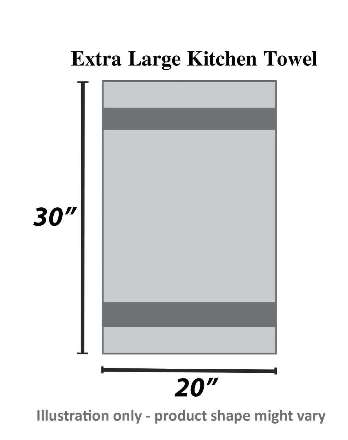Kitchen Towels Cotton Dish Towels 20”x30” (3 Count)