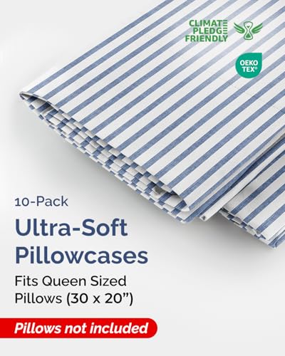 Queen Pillow Cases Set of 10 (10 Count)
