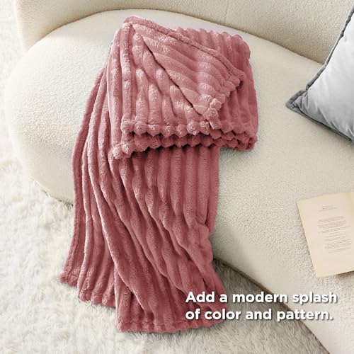 Soft Twin Blanket for Bed Decor Gifts Dusty Pink 60"x80"