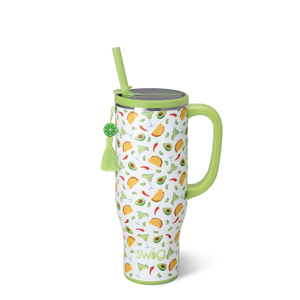 30oz Insulated Mega Mug with Handle & Straw