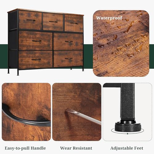 7 Drawer Dresser for Bedroom