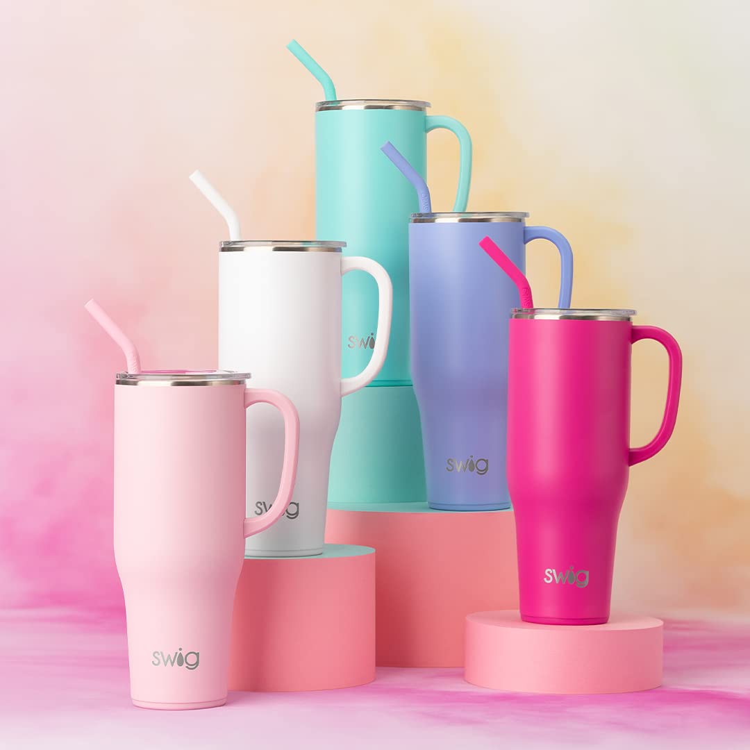 40oz Insulated Mega Mug with Handle & Straw