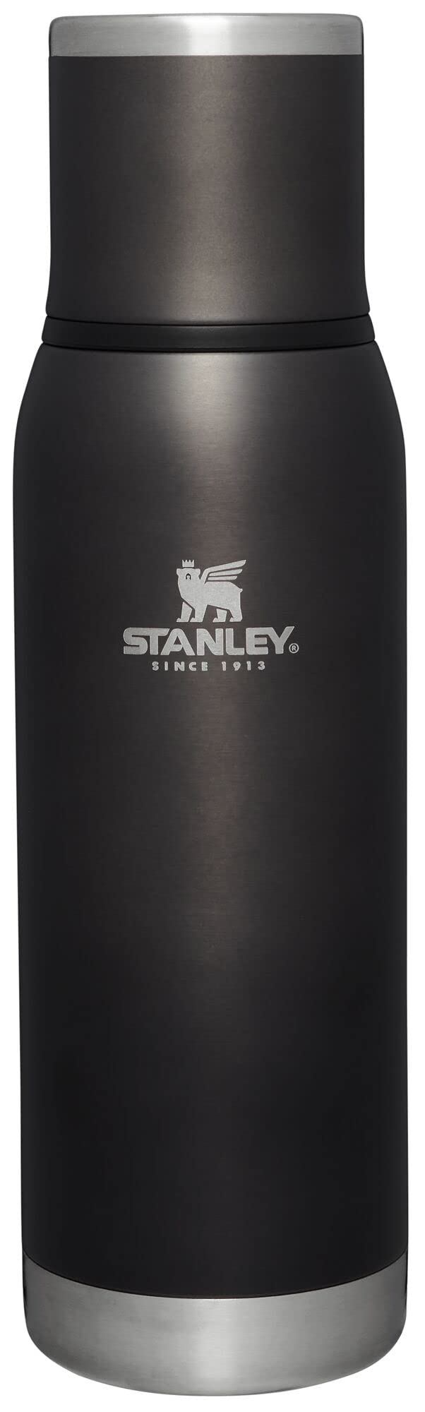 Adventure-To-Go Vacuum Bottle 25 oz | Wide Mouth with Leakproof Cup Lid | Keep Drinks Hot or Cold | Packable for Travel | Insulated Stainless Steel Thermal Bottle | BPA-Free | Charcoal Glow