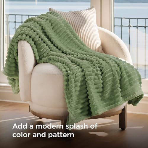 Soft Twin Blanket for Bed Decor Gifts Reseda Green 60"x80"