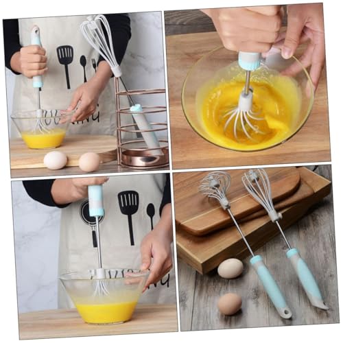 Egg Beater Whisk Bread Flour Manual Handheld Cream Mixer Rotary Tool Stainless Steel Nylon Rotary Milk Frother Kitchen Whisk
