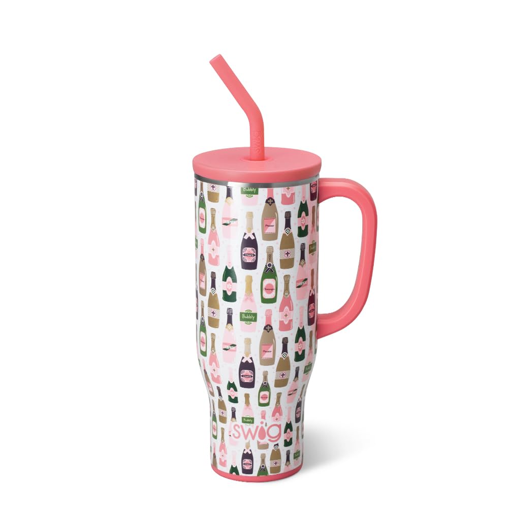 30oz Insulated Mega Mug with Handle & Straw