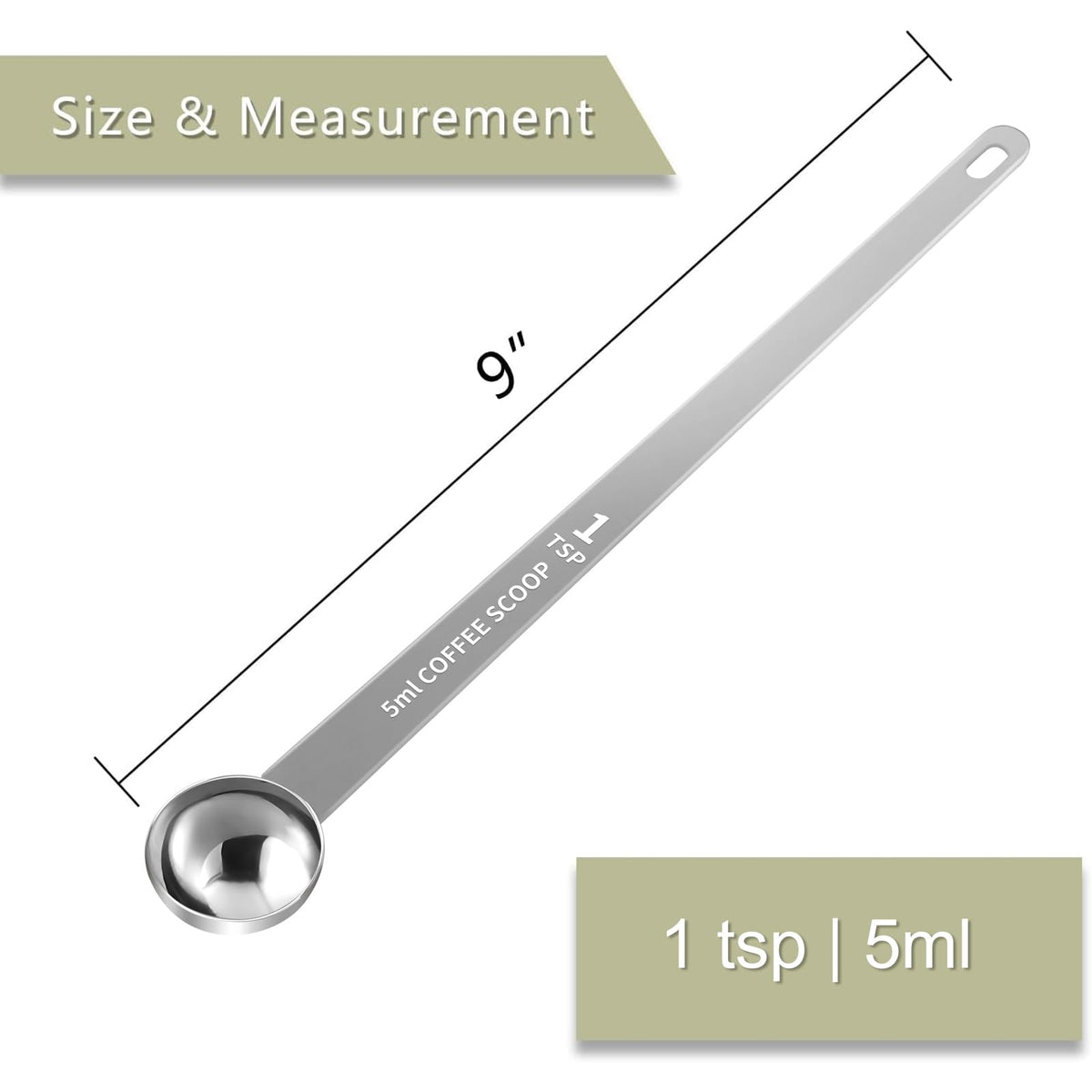 1PCS Extra Long Handle Coffee Scoop