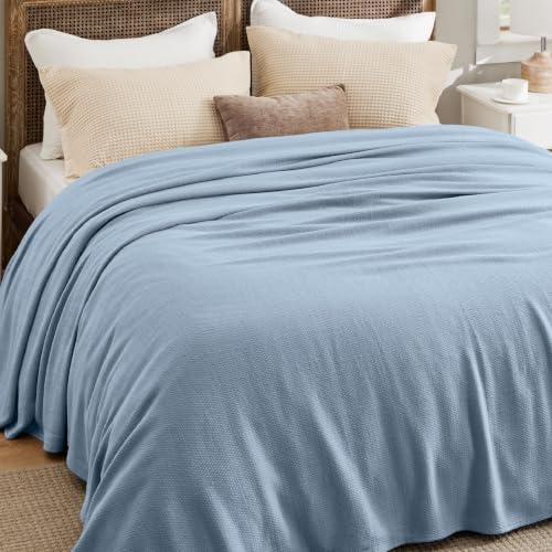 GentleSoft 100% Cotton Blanket Queen Size for Bed