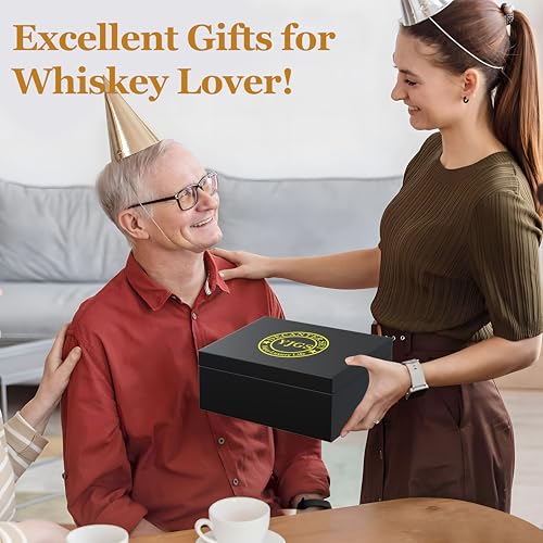 Whiskey Decanter Engraved We The People American Flag Decanter Set with 2 Glasses for Liquor Scotch Bourbon or Wine (3 Count)