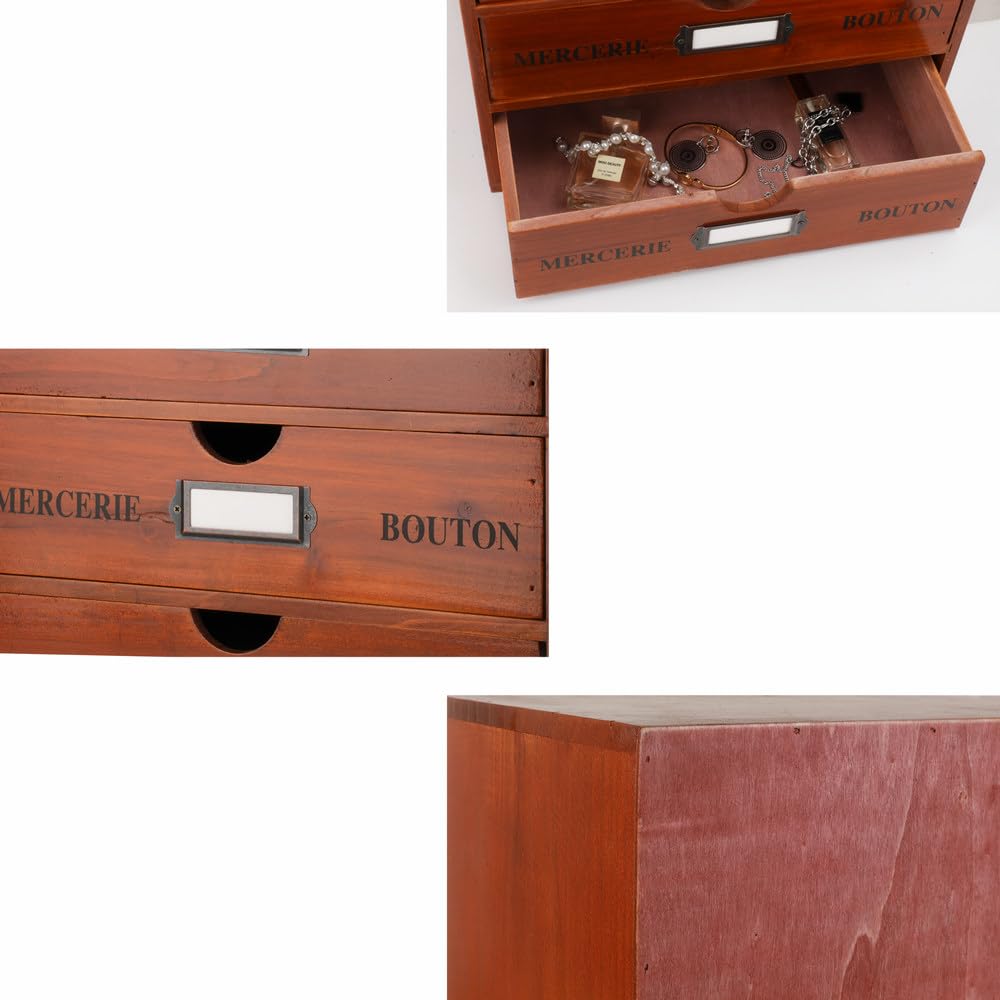 Large Wooden Drawers Wooden Box with Drawer Brown