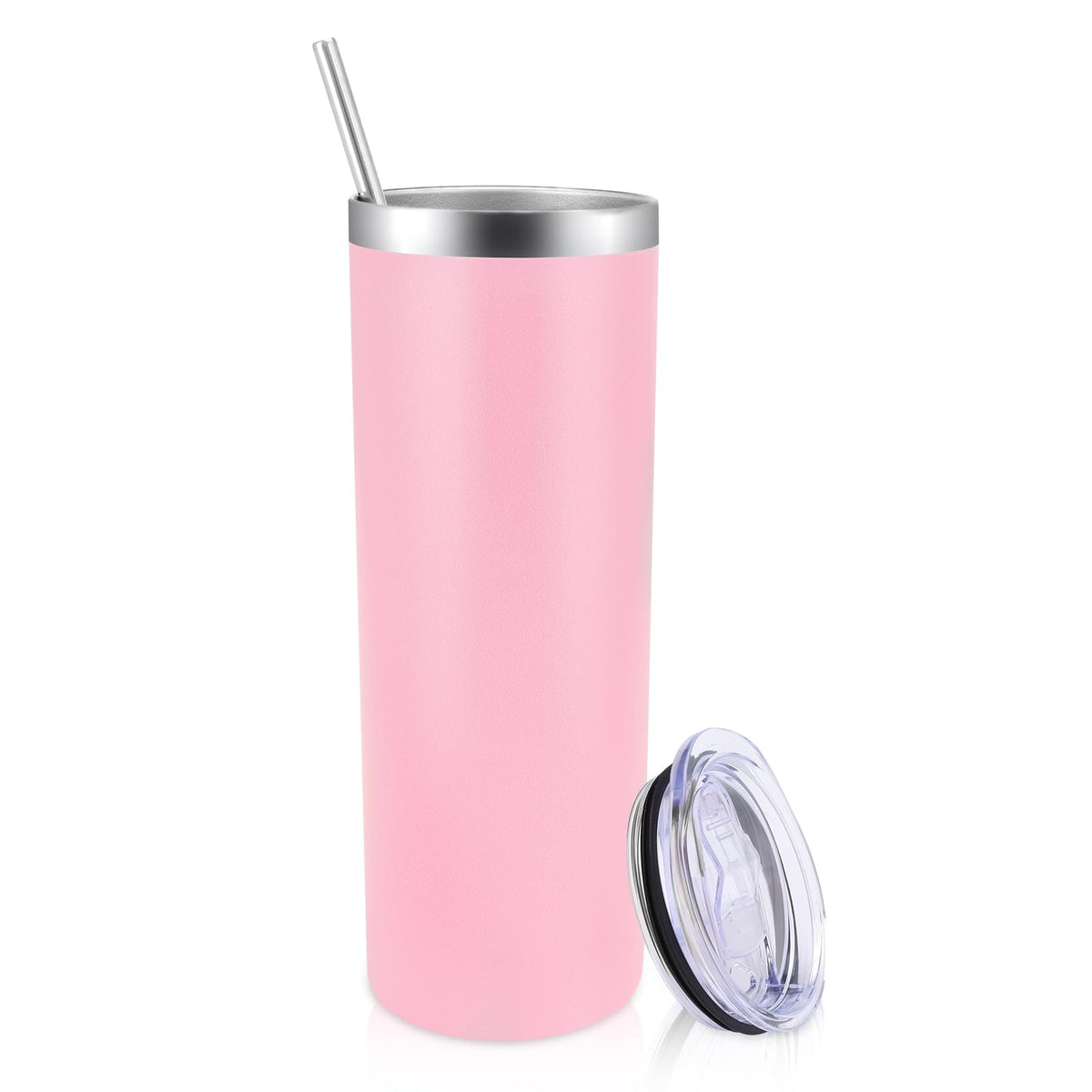 20 oz Skinny Tumbler with Lid and Straw