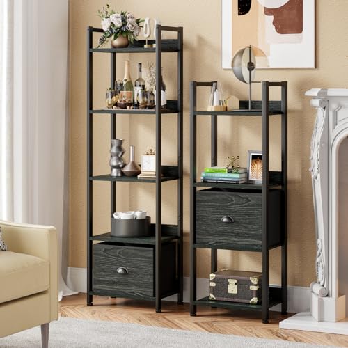 4 Tier Bookshelf with Drawer