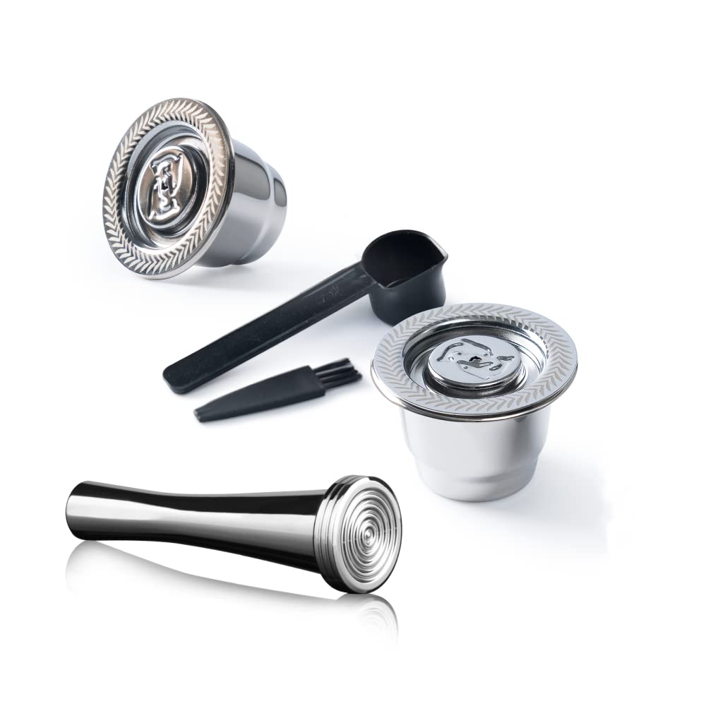 Stainless Steel N espresso Reusable Pods Fit For Nes presso OriginalLine (3 Count)
