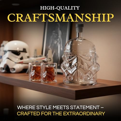 Galactic Armor Helmet Whiskey Decanter Set with 2 Glasses