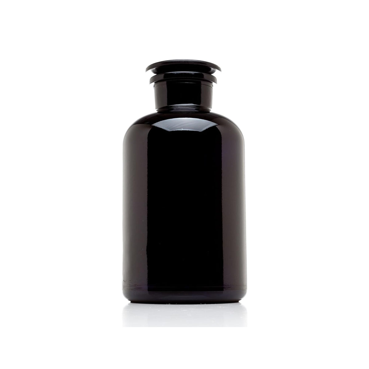 2L (68 Fl oz) Black Ultraviolet Blocking Glass Apothecary Jar Airtight Smell‑Proof Refillable Container for Herbs, Spices, Tea & Essential Oils