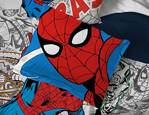 Marvel Spiderman Full Comforter Set 7 Piece Bedding for Boys