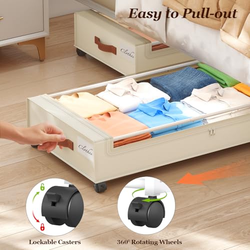 Under Bed Storage with Wheels 2 Pack (2 Count)