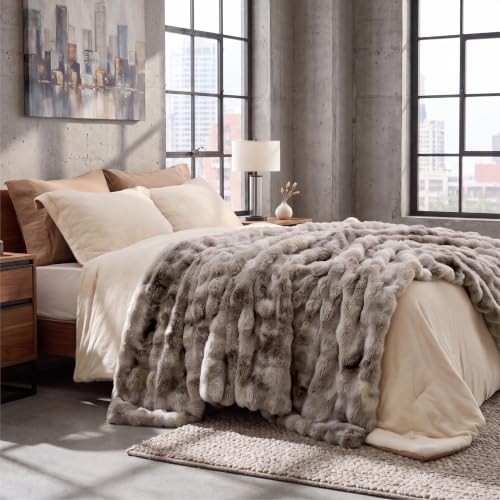 GentleSoft Bubble Faux Fur Blankets Queen Size