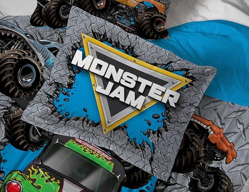 Monster Jam Queen Comforter Set 7 Piece Kids Bedding for Boys