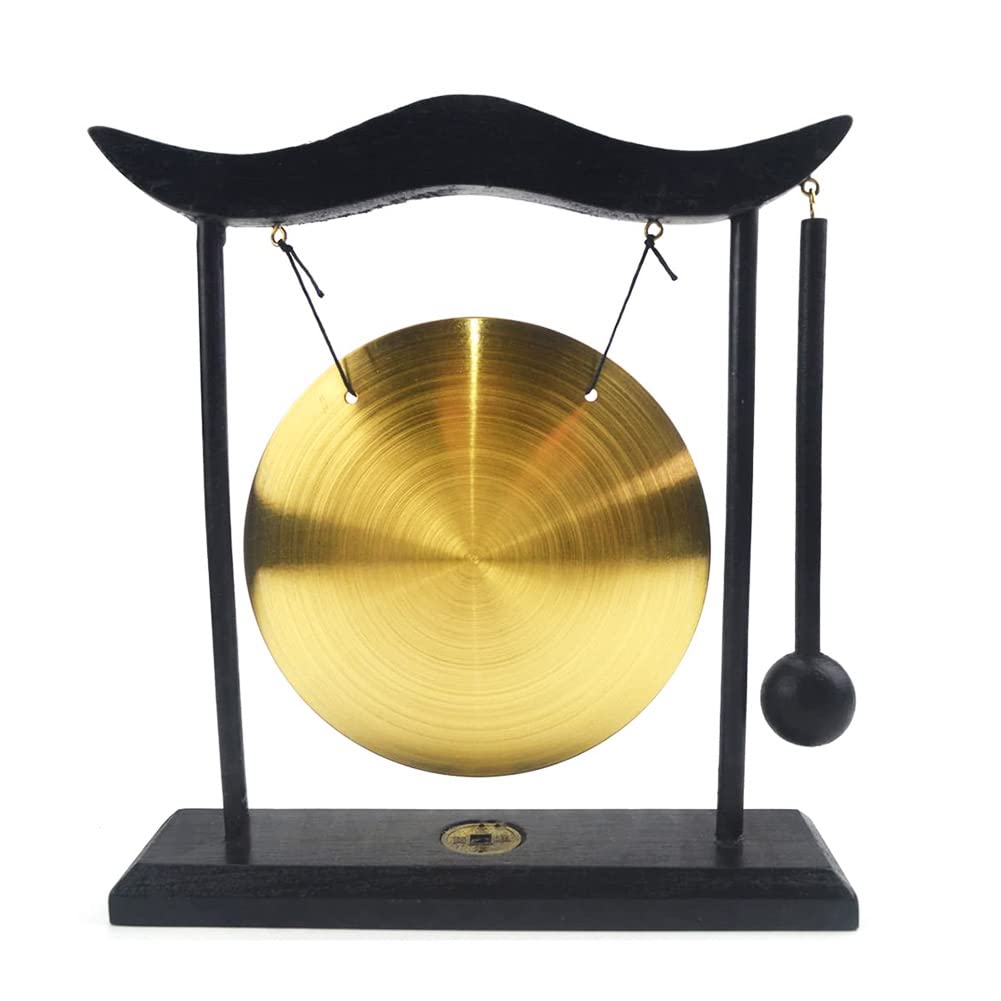 Brass Gong Desktop Zen Art Feng Shui Decor