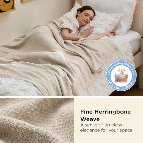 GentleSoft 100% Cotton Blanket Twin XL Size for Bed