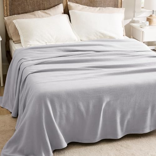 GentleSoft 100% Cotton Large Blanket Oversized King for Bed 120x94 inches