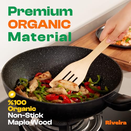 Maple Wooden Spoons for Cooking Set of 6 (6 Count)