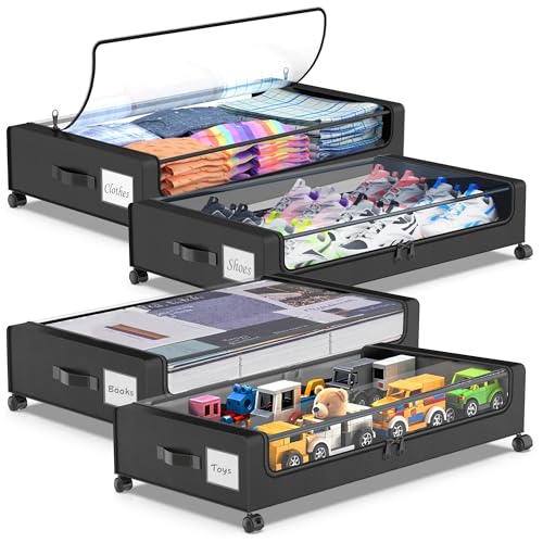 Under Bed Storage with Wheels (4 Count)
