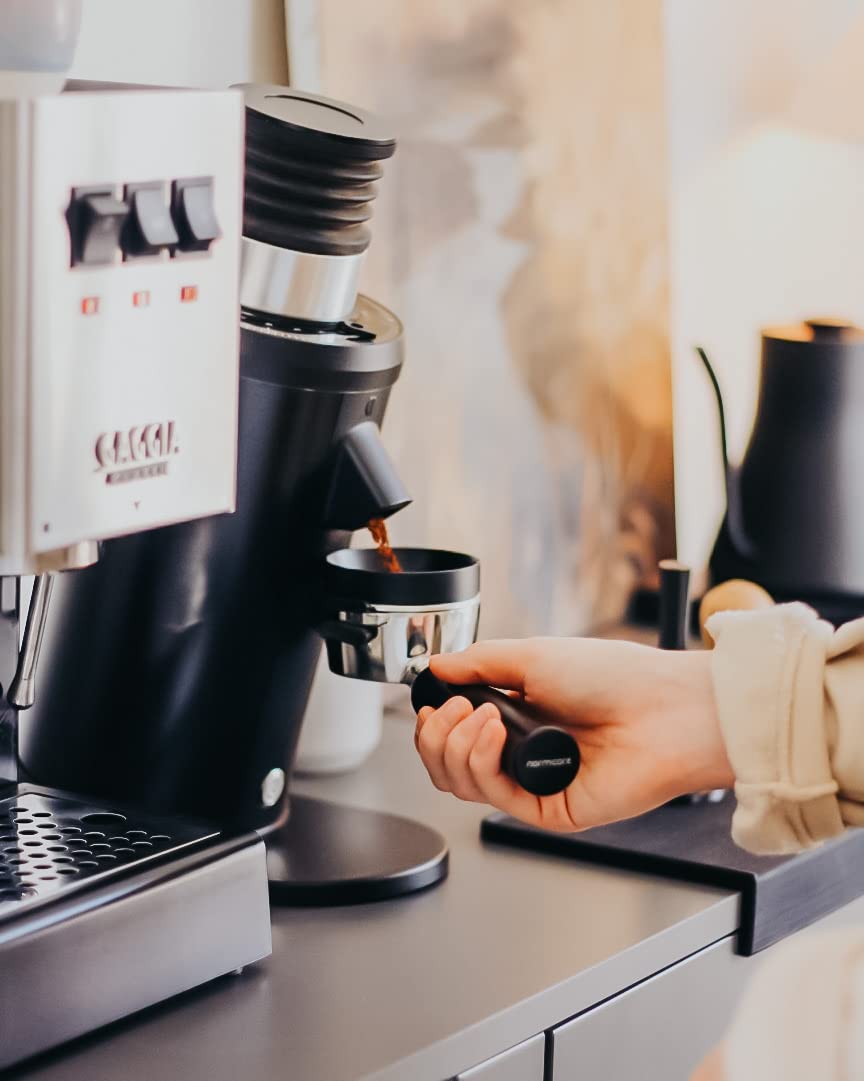 Bottomless Portafilter for Gaggia 58mm with Stainless Steel Head and Filter Basket and Ergonomically Designed Anodized Aluminum Handle