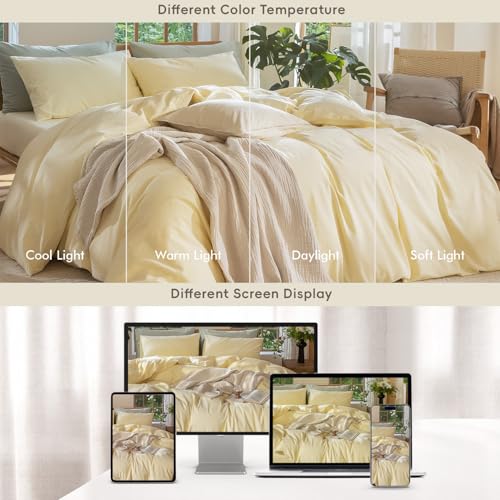 Duvet Cover Set 100% Washed Cotton Linen Like Twin (2 Count)