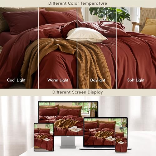 Duvet Cover Set 100% Washed Cotton Linen Like Twin